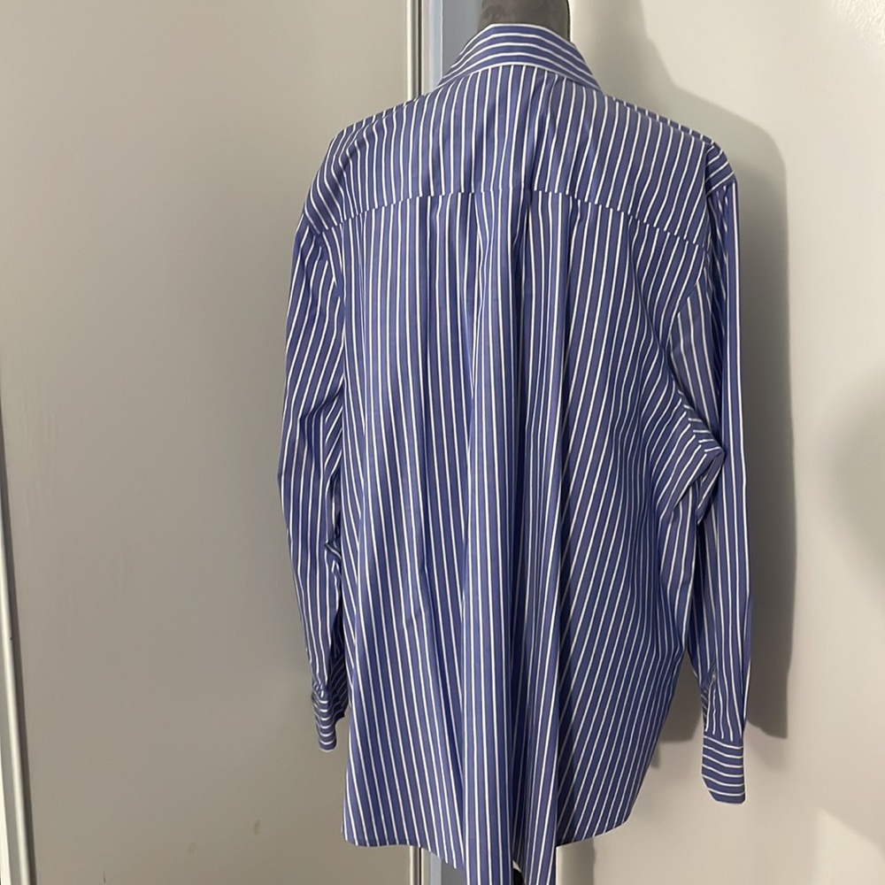 Blue and White Striped Tunic Length Blouse. Lane Bryant. Size 26. - Picture 2 of 5
